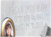 Logan Marr tombstone: Oct. 14, 1995 - January 31, 2001