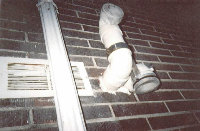 HVAC exhaust 12 inches from intake